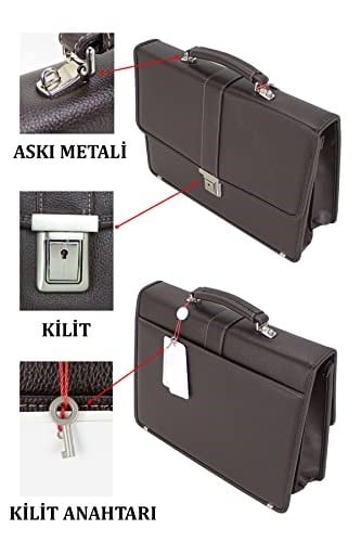 Evrak Omuz ve El Çantası Kilit Mekanizmalı A4 Kağıt Uyumlu Omuz Askılı