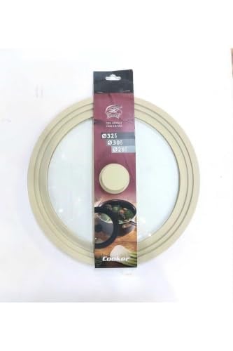 Evrensel 3 Boyutlu Kademeli Silikon Kenarlı Cam Tencere ve Tava Kapağı, 16-18-20cm Uyumlu