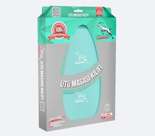 EYM Gazella Ütü Altlığı + Ütü Masası Kılıfı Bezi 50 x 135 cm Turkuaz