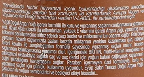 Eyüp Sabri Tuncer Doğal Argan Yağlı Şampuan 600 ml - Seçenekler: 600 ml (1er Pack), 600 ml (1er Pack) (4 paketi)