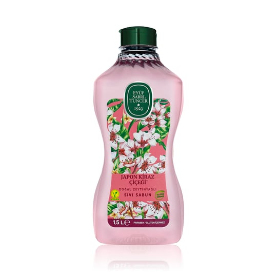 Eyüp Sabri Tuncer Doğal Zeytinyağlı Sıvı Sabun Japon Kiraz Çiçeği 1,5 L Pet Şişe (1 x 1500 ml)