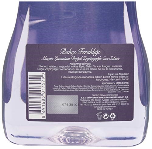 Eyüp Sabri Tuncer Doğal Zeytinyağlı Sıvı Sabun Alaçati Lavantasi 1,5 L Pet Şişe (1 x 1500 ml)
