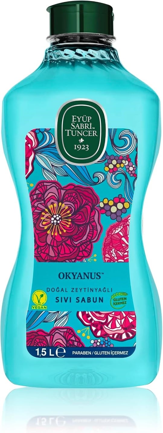Eyüp Sabri Tuncer Doğal Zeytinyağlı Sıvı Sabun Okyanus 1,5 L Pet Şişe 1 Paket