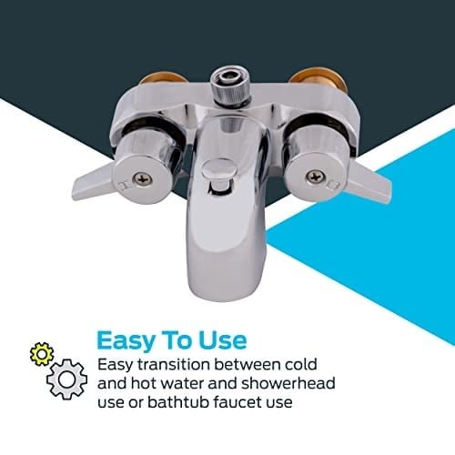 Ez-Flo 11129 Add-On Shower Diverter Bathcock Polished Chrome
