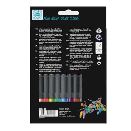 Faber-Castell 116436 - Renkli kalemler Blackwood, Black Edition, 36lı kutu