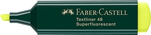 Faber-Castell 1548 Fosforlu Kalem Sarı, Uzun Ömürlü, Yeniden Doldurulabilir, Dayanıklı Plastik Gövde