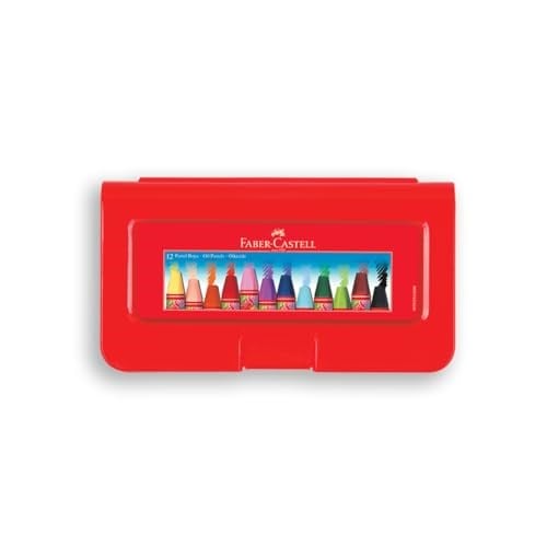 Faber-Castell Altıgen Pastel Boya, 12 Renk, Plastik Kutu, Yumuşak ve Canlı Renkler, Rahat Kullanım, Etkili Uygulama