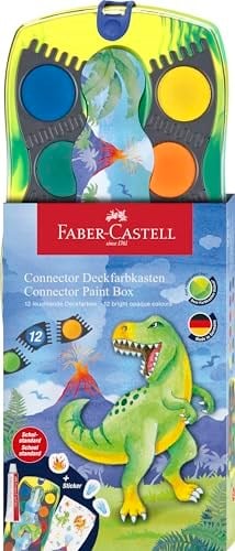 FABER-CASTELL Connector Dino Suluboya 12li