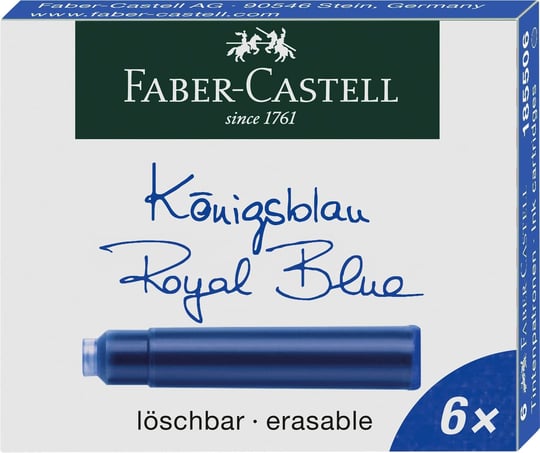 Faber-Castell Dk Kartuş, Royal Mavi, 6lı