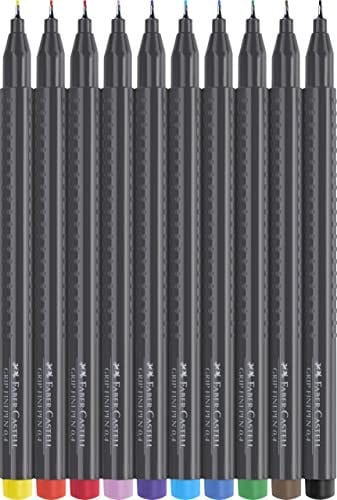 Faber-Castell Grip Finepen 0.4 mm, 10lu set