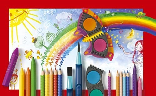 Faber-Castell Grip Jumbo Mum Boya, 12 Renk, Silinebilir, Parlak Renkler, Kalemtıraşla Açılabilir, Ergonomik Tutuş