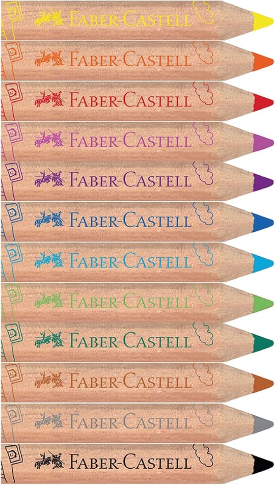 Faber-Castell İlk Boya Kalemim Jumbo Yarım Boy 12 Renk