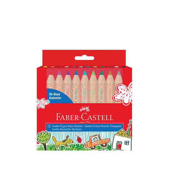 Faber-Castell İlk Boya Kalemim Jumbo Yarım Boy 12 Renk
