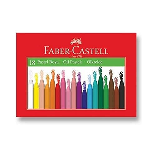 Faber-Castell Pastel Boya, 18 Renk, Yumuşak ve Canlı Renkler, Rahat Kullanım, Etkili Uygulama, Sanatsal ve Eğitsel Aktiviteler İçin - Seçenekler: 12 Renk, 18 Renk, 24 Renk