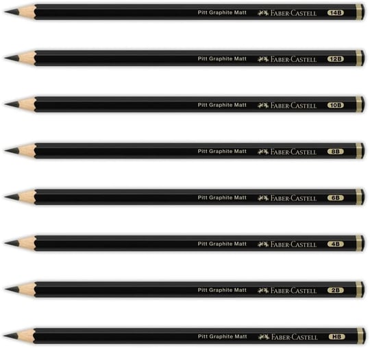 Faber-Castell Pitt Matt Dereceli Kurşun Kalem, 4B, Ultra Mat, Parlama Yapmaz, Siyah Beyaz Çizimler İçin, Teknik Çizim ve Eskiz İçin Dayanıklı Uç | Çizimler ve eskizler için yüksek ton yoğunluğuna sahi