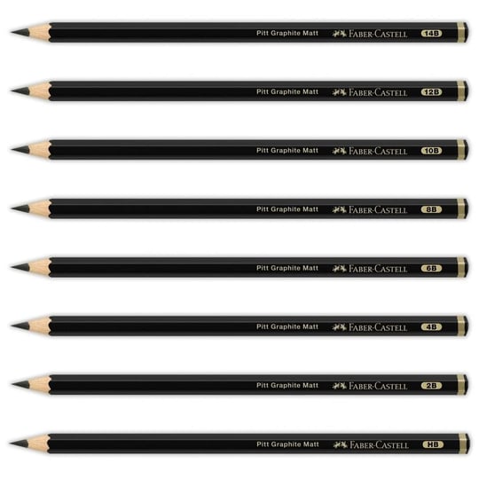 Faber-Castell Pitt Matt Dereceli Kurşun Kalem, 4B, Ultra Mat, Parlama Yapmaz, Siyah Beyaz Çizimler İçin, Teknik Çizim ve Eskiz İçin Dayanıklı Uç | Çizimler ve eskizler için yüksek ton yoğunluğuna sahi
