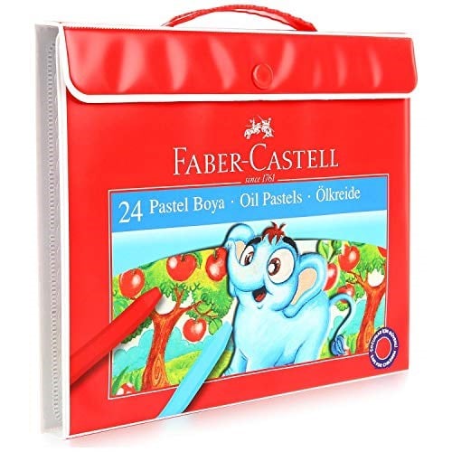 Faber-Castell Taşınabilir Çantalı Pastel Boya Seti, 24 Renk, Yumuşak ve Rahat Kullanım, Canlı Renkler, Kağıt ve Taş Üzeri Uygun - Seçenekler: 18 Renk, 24 Renk, 36 Renk