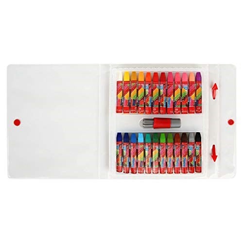 Faber-Castell Taşınabilir Çantalı Pastel Boya Seti, 24 Renk, Yumuşak ve Rahat Kullanım, Canlı Renkler, Kağıt ve Taş Üzeri Uygun - Seçenekler: 18 Renk, 24 Renk, 36 Renk