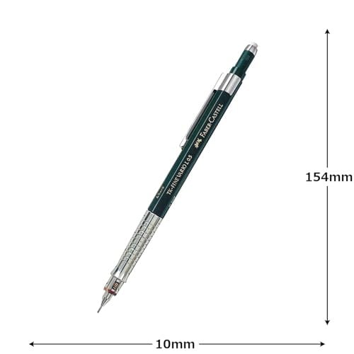 Faber-Castell Vario Lüx Versatil Kalem, 0.5 mm Uç, Sertlik Ayarlı Metal Uç, Silgili, Ergonomik Tutuş, Yeşil - Seçenekler: 0.5, 0.3-0.35, 0.9-10