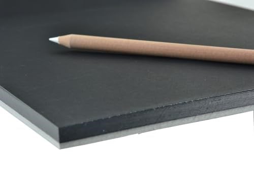 Fabriano Honsell 19100391 - Black Block, mat yüzeyli derin siyah kağıt, 300 g/m², 24 x 32 cm, 20 yaprak, pastel boya, boya kalemleri ve markör için  - Seçenekler: DIN A2, 24 x 32 cm, A3, DIN A4, 20x20