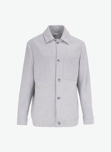 Fabrika Yün Karışımlı Gri Melanj Ceket, F4WM-CKT 2488