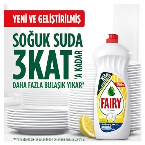 Fairy Platinum Hijyen Sıvı Bulaşık Deterjanı 1000 ml Limon Kokulu - Seçenekler: 750 ml, 750 ml 3lü paket, 1000 ml, 1000 ml (2 paketi)...