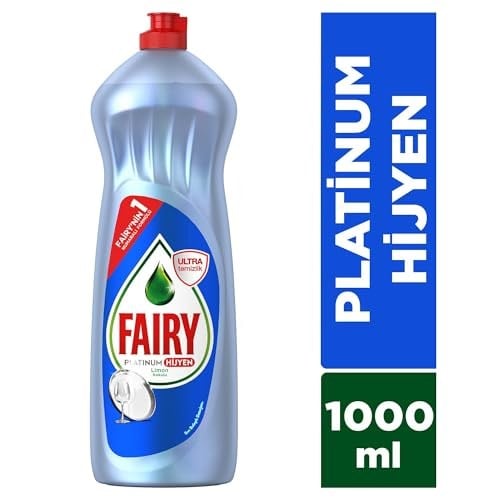 Fairy Platinum Hijyen Sıvı Bulaşık Deterjanı 1000 ml Limon Kokulu - Seçenekler: 750 ml, 750 ml 3lü paket, 1000 ml, 1000 ml (2 paketi)...