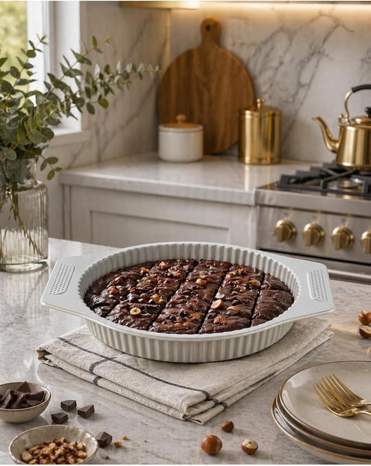 FALEZ Tart Kalıbı, Seramik, Krem