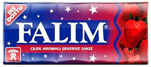 Falım Çilek Aromalı Şekersiz Sakız 5Li 7 Gr 20 Adet