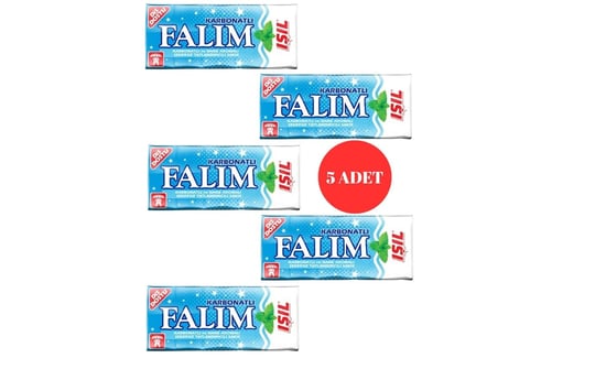 Falım Işıl Karbonat ve Nane Aromalı Şekersiz Sakız (5 ADET)