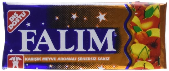 Falim Şekersiz Sakız Karışık Meyve Aromalı 5 li 7 g x 20 Adet