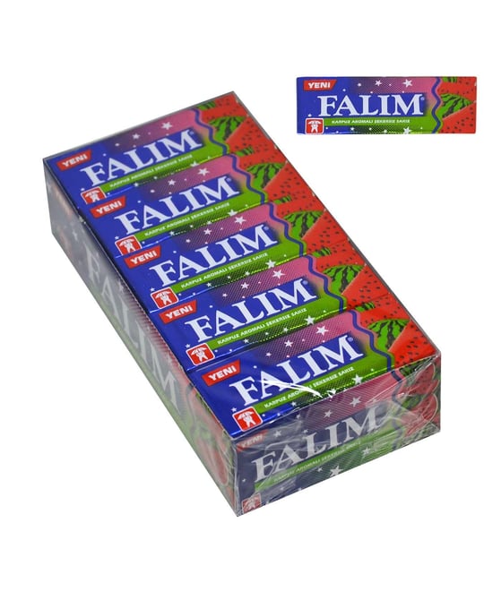 Falim Şekersiz Sakız Karpuz Aromalı 5 li 7gr x 20 Adet