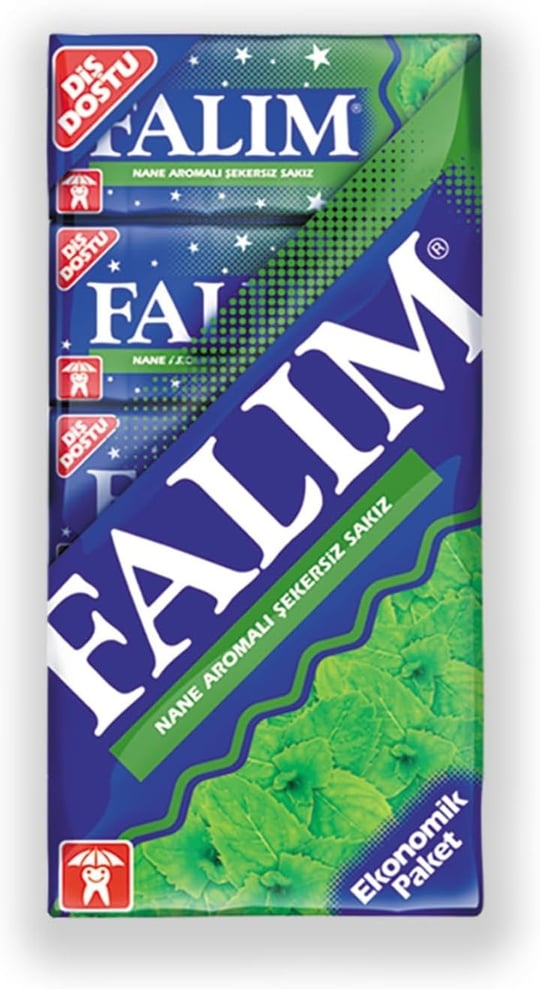 Falim Şekersiz Sakız Nane Aromalı 5li 7 g x 20 Adet