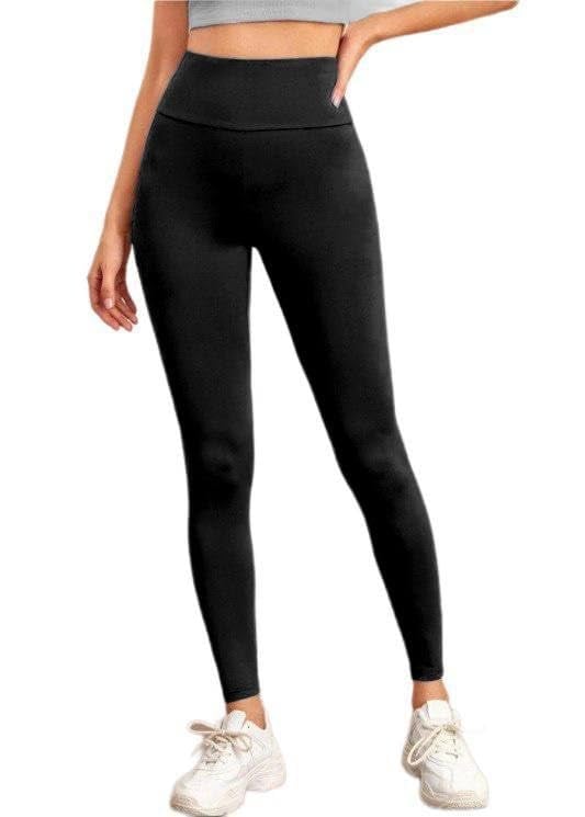 Fancy&Dancy Kadın Yüksek Bel Dalgıç Kumaş Spor Tayt - Karın Kontrolü Olan Günlük Yoga Koşu Fitness Taytları – 4086
