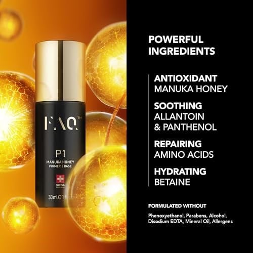 FAQ P1 Manuka Honey İletken Jel 30 ml – Besleyici, antioksidan ve nemlendirici etki – Allantoin & amino asitlerle yaşlanma karşıtı bakım – Dermatolog onaylı, tüm cilt tipleri için uygun | İletken asta