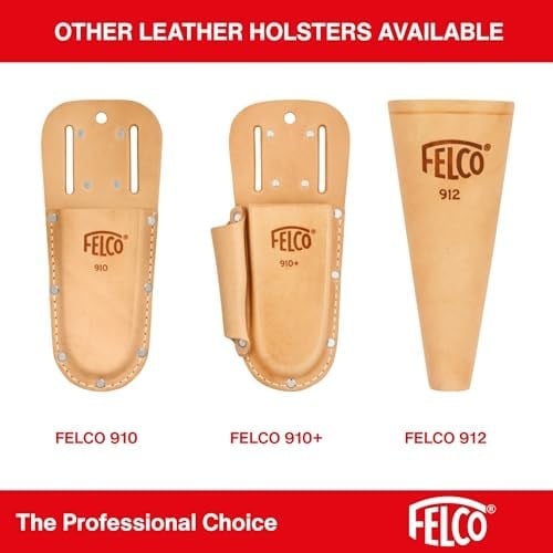 Felco Baumscheren-Träger Nr.910+ aus Leder mit Tasche, Braun, 35x15x5 cm