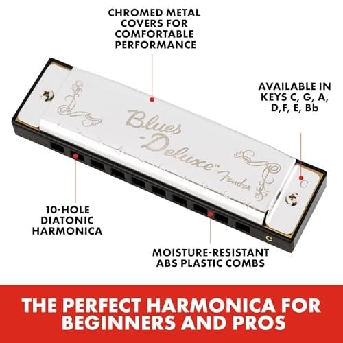 Fender Blues Deluxe Harmonica A (La) Mızıka - Seçenekler: Modern, 3lü paket