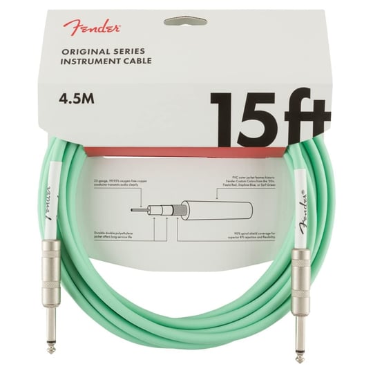 Fender Original Series Instrument Cables 4.5 Metre - Surf Green Enstrüman Kablosu
