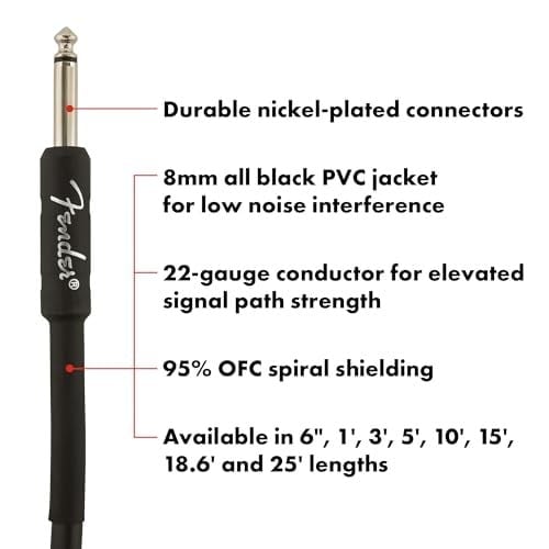 Fender Professional Series Instrument Cable 3 metre Enstrüman Kablosu