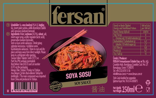 Fersan Soya Sosu 250 ml - Cam