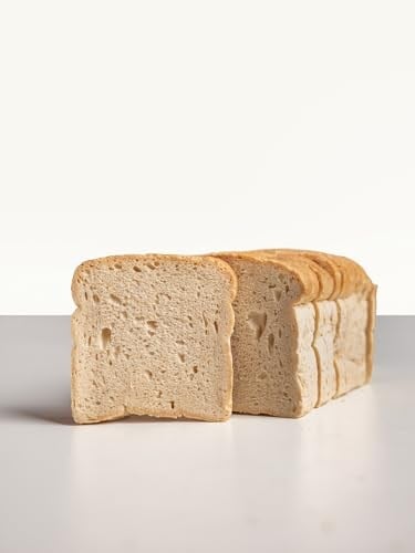 Fiberlife Yüksek Lifli Glutensiz Ekmek, Düşük Kalorili, Diyabet ve Ketojenik Beslenmeye Uygun Vegan Ekmek, 0 Net Karbonhidrat, 400 gr