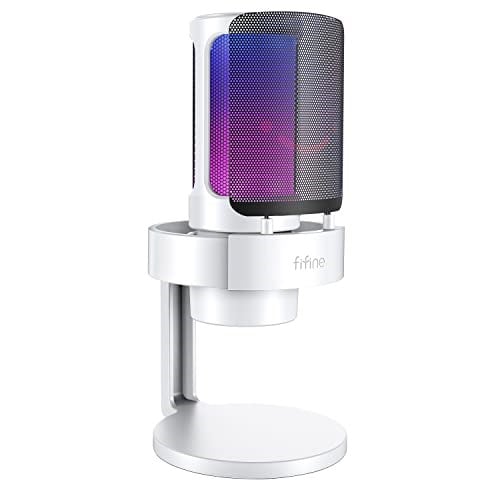 Fifine Ampligame A8 Beyaz USB Mikrofon Oyuncu Bilgisayar Mikrofonu White