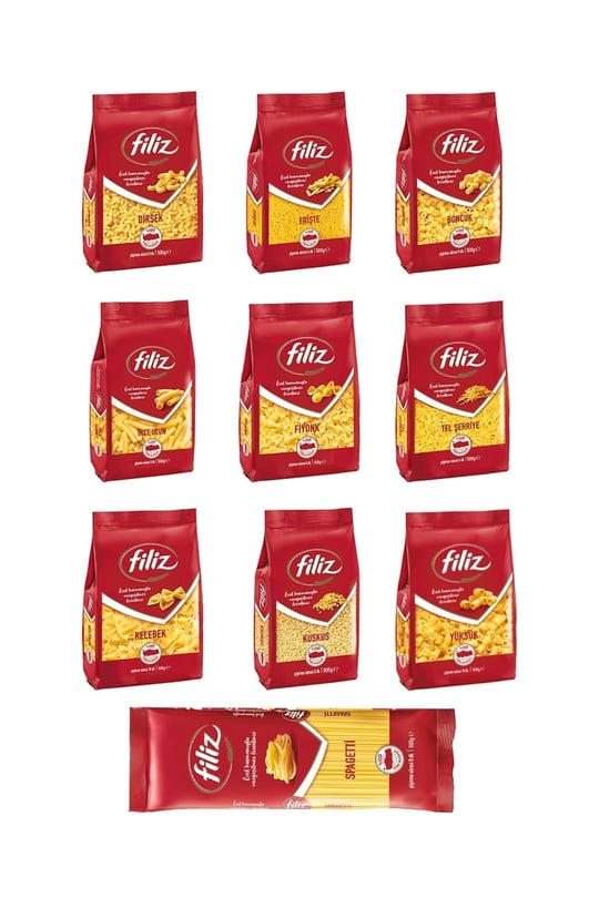 FİLİZ-Makarna 500 gr 10 Lu Karma Paket