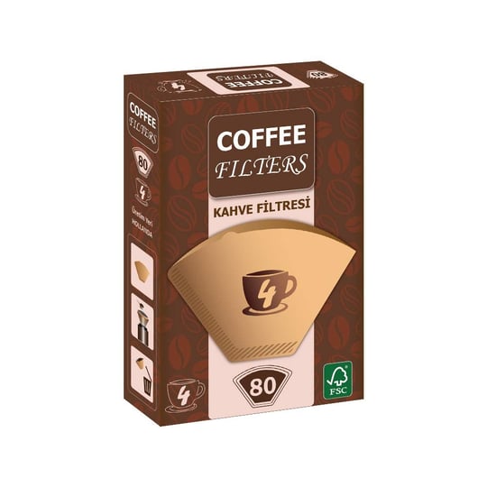 Filtre Kahve Kağıdı 80li Brown 1X4