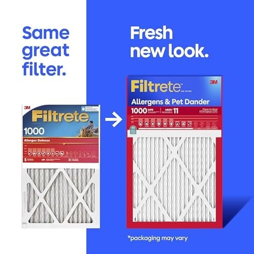 Filtrete 12x24x1 Hava Filtresi MPR 1000 MERV 11, Alerjen Savunması, 6lı Paket (tam boyutlar 11.69x23.69x0.81)