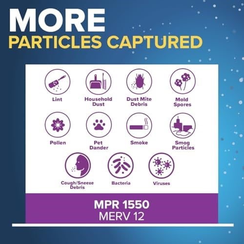 Filtrete 16x25x4 (SlimFit), AC Fırın Hava Filtresi, MPR 1550 DP, Sağlıklı Yaşam Ultra Alerjen Derin Pili, 2li Paket (gerçek ölçüler 15,5 - Seçenekler: 16x25x4(SlimFit), 16x25x4 - SLIM FIT, 20x20x4...