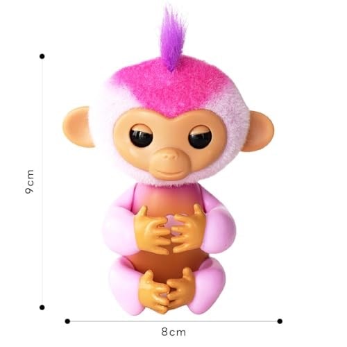 Fingerlings İnteraktif Bebek Maymun Dokunmaya Tepki Veriyor - 70+ Ses ve Tepki - Harmony (Pembe)