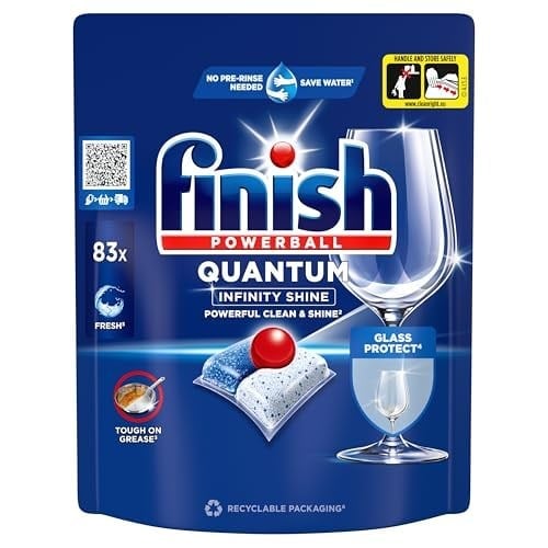 Finish Quantum Infinity Shine 83 Kapsül Bulaşık Makinesi Deterjanı Tableti (1 x 83 Kapsül)