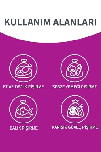 Fırın Torbası 8 Adet 24 x 38 cm Üçlü Set
