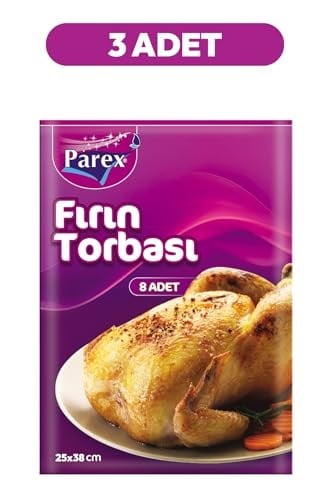 Fırın Torbası 8 Adet 24 x 38 cm Üçlü Set